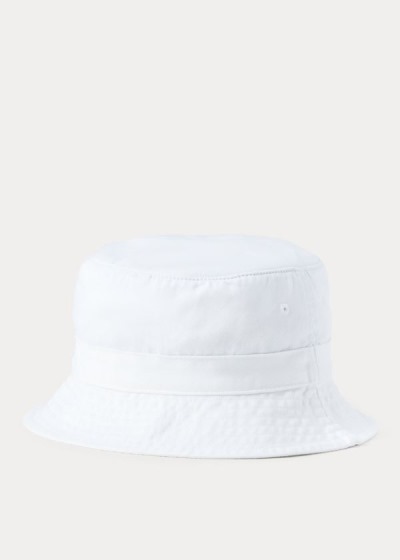 Sombreros Polo Ralph Lauren Hombre Blancos - Cotton Chino Bucket - VKWSH6450